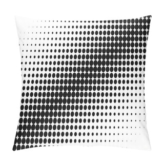 Personality  Diagonal, Oblique Circles, Dots Halftone Vector Illustration. Halftone Background, Pattern Pillow Covers