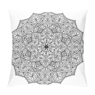 Personality  Mandala With Floral Elements. Pillow Covers