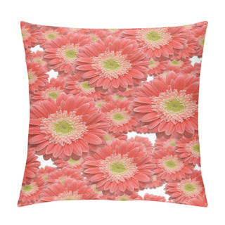 Personality  Falling Gerber Daisies Background Pillow Covers
