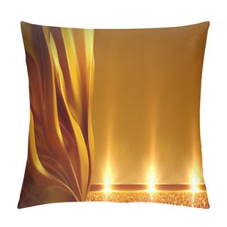 Personality  Beautiful Golden Interior With Cloth And Developing Gold Particles Pillow Covers