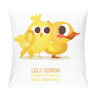 Personality  Little Animals With Golden Ribbon. Pillow Covers