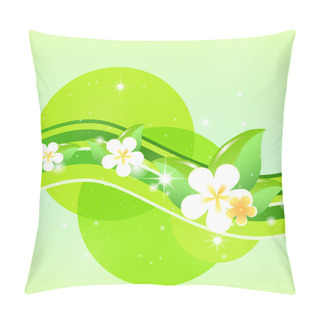 Personality  Spring Green Floral Background Pillow Covers