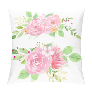 Personality  Elegant Pink Flowering Raster Illustration Pillow Covers