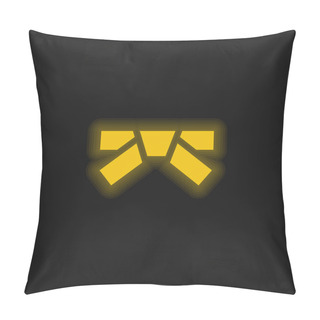 Personality  Belt Yellow Glowing Neon Icon Pillow Covers