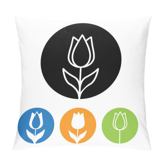 Personality  Beautiful Tulip Flower Icon  Pillow Covers