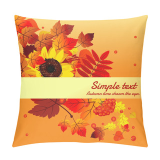 Personality  Autumn Card With Horizontally Space For Text Pillow Covers