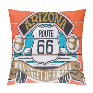 Personality  Historic Route 66 Sign In The USA Pillow Covers