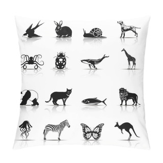 Personality  Selected Animals Symbols/icons Pillow Covers