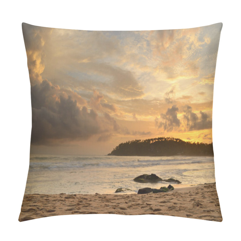 Personality  Tropical Beach at sunset pillow covers