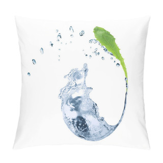 Personality  Green Leaves In Water Pillow Covers