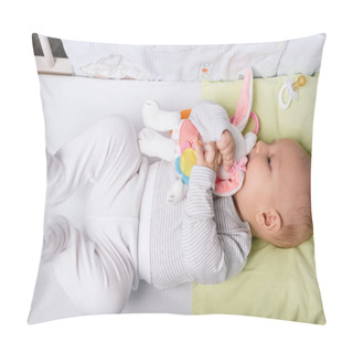 Personality  Baby With Toy In Crib Pillow Covers