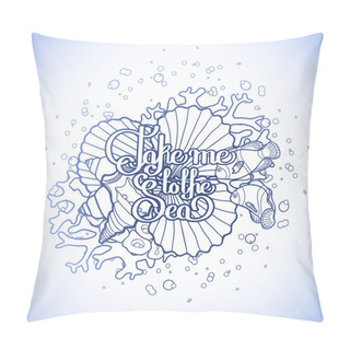 Personality  Lifebuoy With Ocean Design Pillow Covers