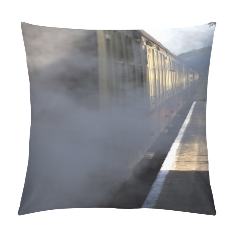 Personality  Train In Station In Goathland, North Yorkshire, England pillow covers
