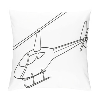 Personality  Helicopter Silhouette Pillow Covers