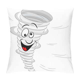 Personality  Cartoon Tornado On White Background Pillow Covers