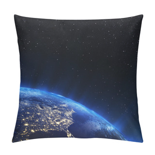 Personality  East USA From Space Pillow Covers