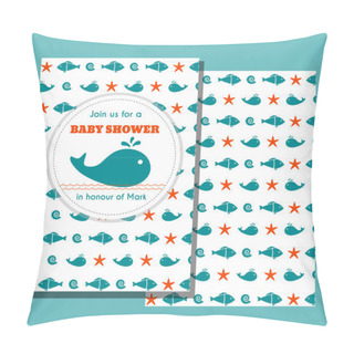 Personality  Nautical Baby Shower Card Pillow Covers