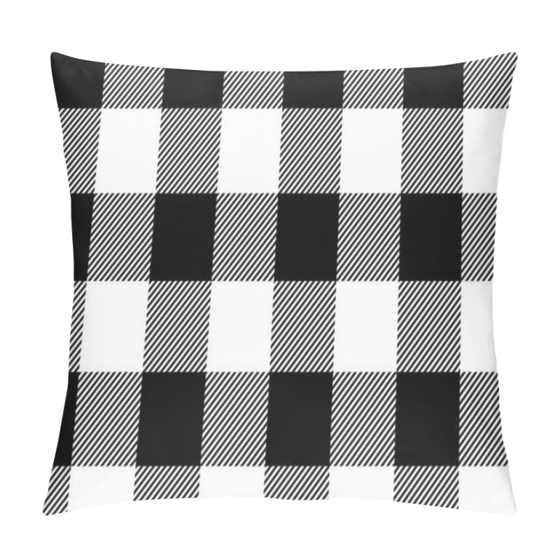 Personality  Black gingham pattern background.Texture from rhombus.Vector illustration.EPS-10. pillow covers