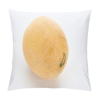 Personality  Whole Ripe Yellow Sweet Melon On White Background Pillow Covers