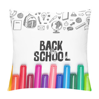 Personality  Back To School Lettering And Markers Pillow Covers