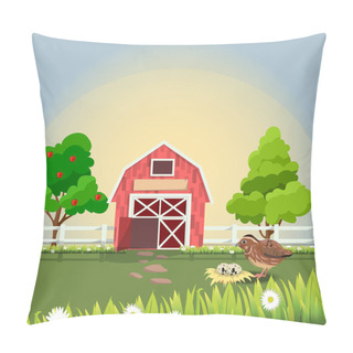 Personality  Happy And Cheerful Farm Animals Pillow Covers
