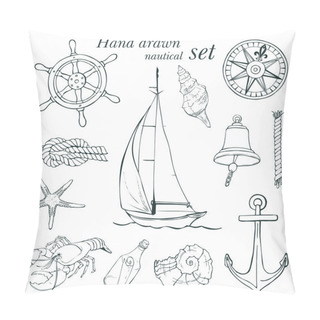 Personality  Hand Drawn Nautical Set Pillow Covers
