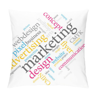 Personality  Marketing Word Cloud. Pillow Covers