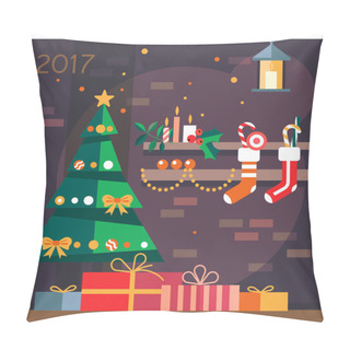 Personality  Christmas Treewith Gifts 2017 Pillow Covers