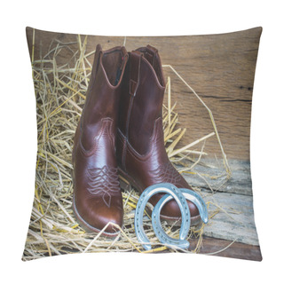 Personality  Still Life Cowboy Boots Pillow Covers