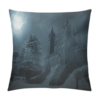 Personality  Medieval Castle At Night Pillow Covers