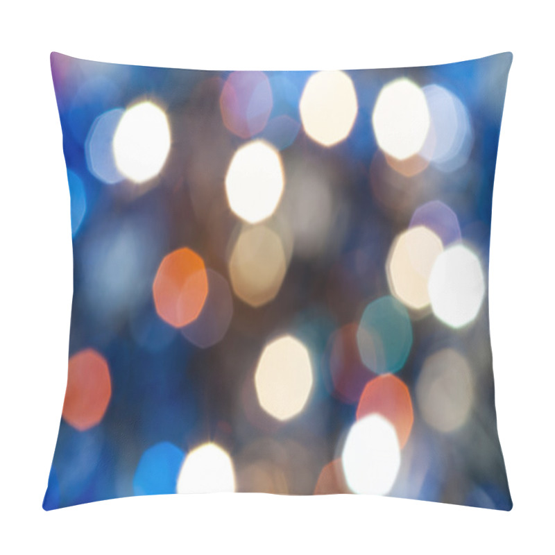 Personality  Blue Blurred Shimmering Christmas Lights Pillow Covers