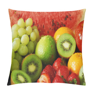 Personality  Colorful Fresh Group Of Fruits Pillow Covers