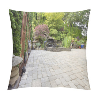 Personality Backyard Asian Inspired Paver Patio Garden Pillow Covers