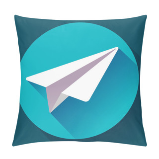 Personality  Aircraft Vector Logo Icon Flat 2.0 Design Style Pillow Covers