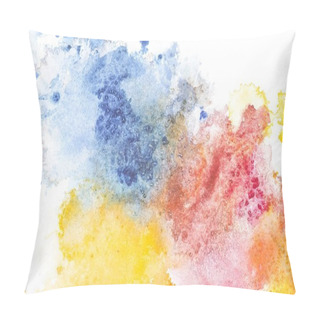 Personality  Abstract Painting With Colorful Paint Spots On White  Pillow Covers