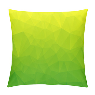 Personality  Shades Of Green Abstract Polygonal Geometric Background. Low Poly.  Pillow Covers