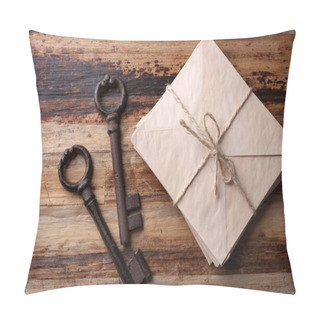 Personality  Old Keys With Pile Of Papers Pillow Covers