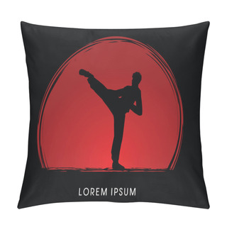 Personality  Kung Fu Pose. Pillow Covers