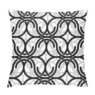 Personality  Monochrome Vintage Style Mesh Seamless Pattern. Pillow Covers