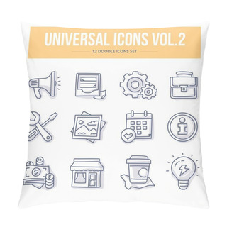 Personality  Universal Doodle Icons Vol.2 Pillow Covers