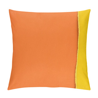 Personality  Close-up Shot Of Orange And Yellow Paper Layers For Background Pillow Covers