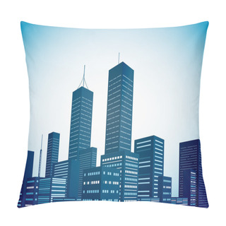 Personality  Modern City Landscape Background Pillow Covers