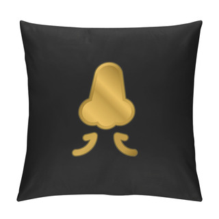 Personality  Breath In Gold Plated Metalic Icon Or Logo Vector Pillow Covers