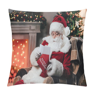 Personality  Santa Claus Reading Letter Pillow Covers