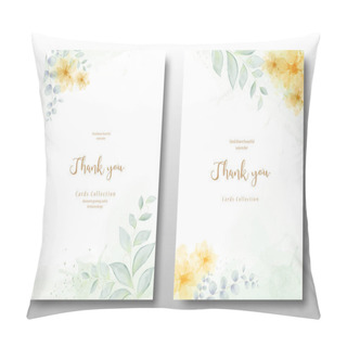 Personality  Watercolor Hand Painted Floral Invitation Card Pillow Covers