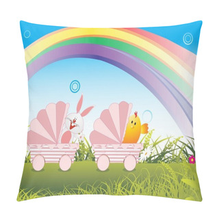 Personality  Background With Cute Egg Pillow Covers