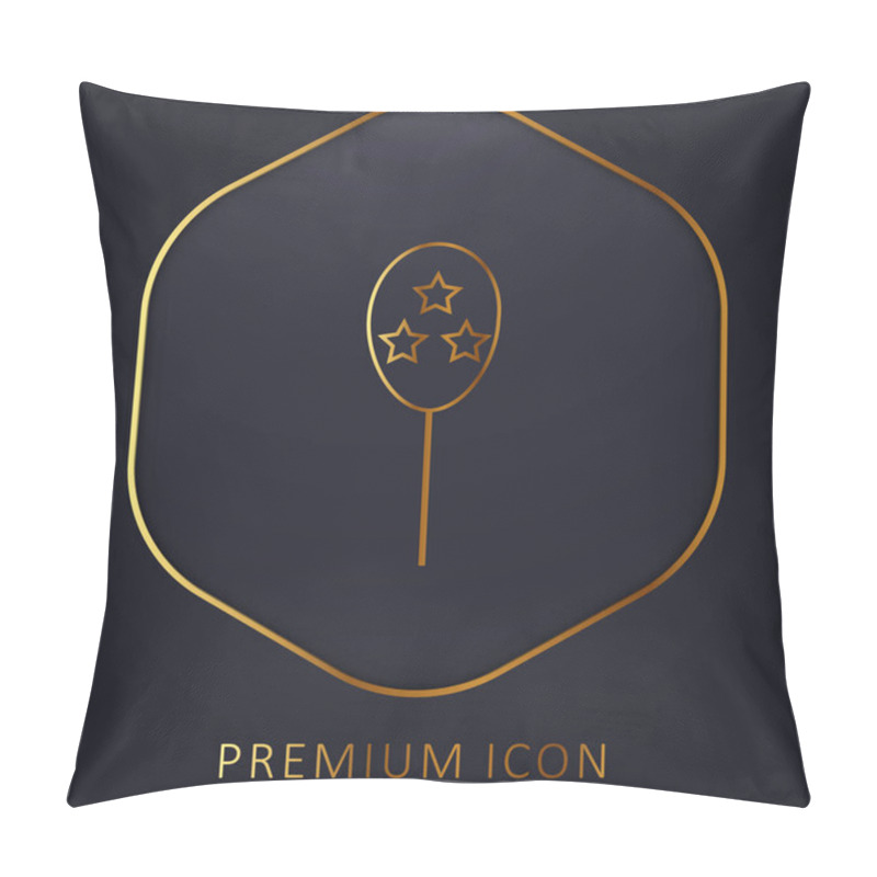 Personality  Balloon golden line premium logo or icon pillow covers