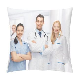 Personality  Young Team Or Group Of Doctors Pillow Covers