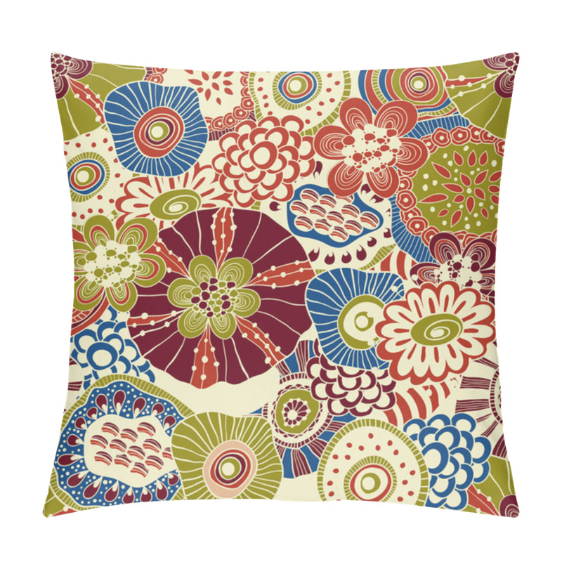 Personality  Vector Abstract Seamless  Floral Composition pillow covers