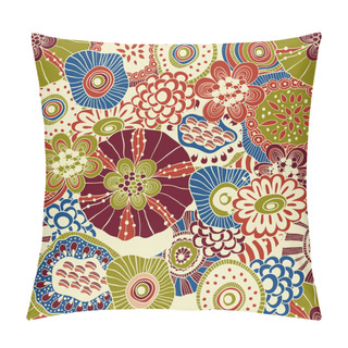 Personality  Vector Abstract Seamless  Floral Composition Pillow Covers